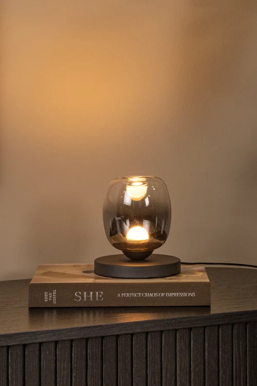 Lucide TAMINO - Lámpara de mesa - Ø 15 cm - LED - 1x6W 3000K - Negro - ambiente 1